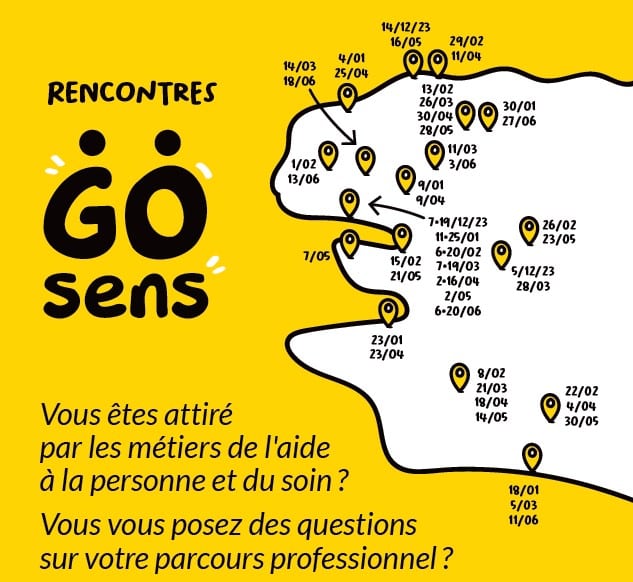 Vous recherchez un métier qui a du sens ? Les professionnelles de Go Sens vous accueillent sur tous Finistère pour discuter de votre parcours et projet professionnel.